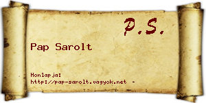 Pap Sarolt névjegykártya